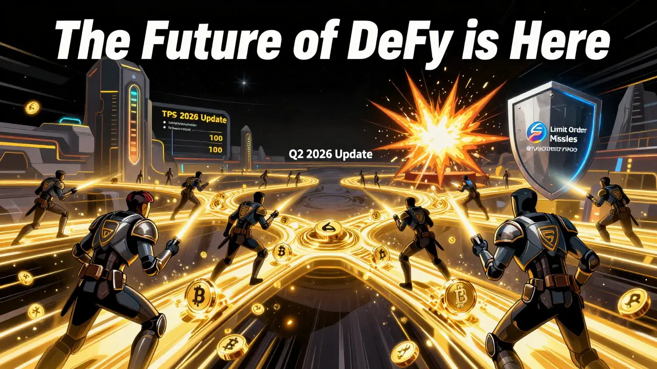 Elite traders deploy advanced orders across liquidity bridges on a futuristic StarkNet battlefield.