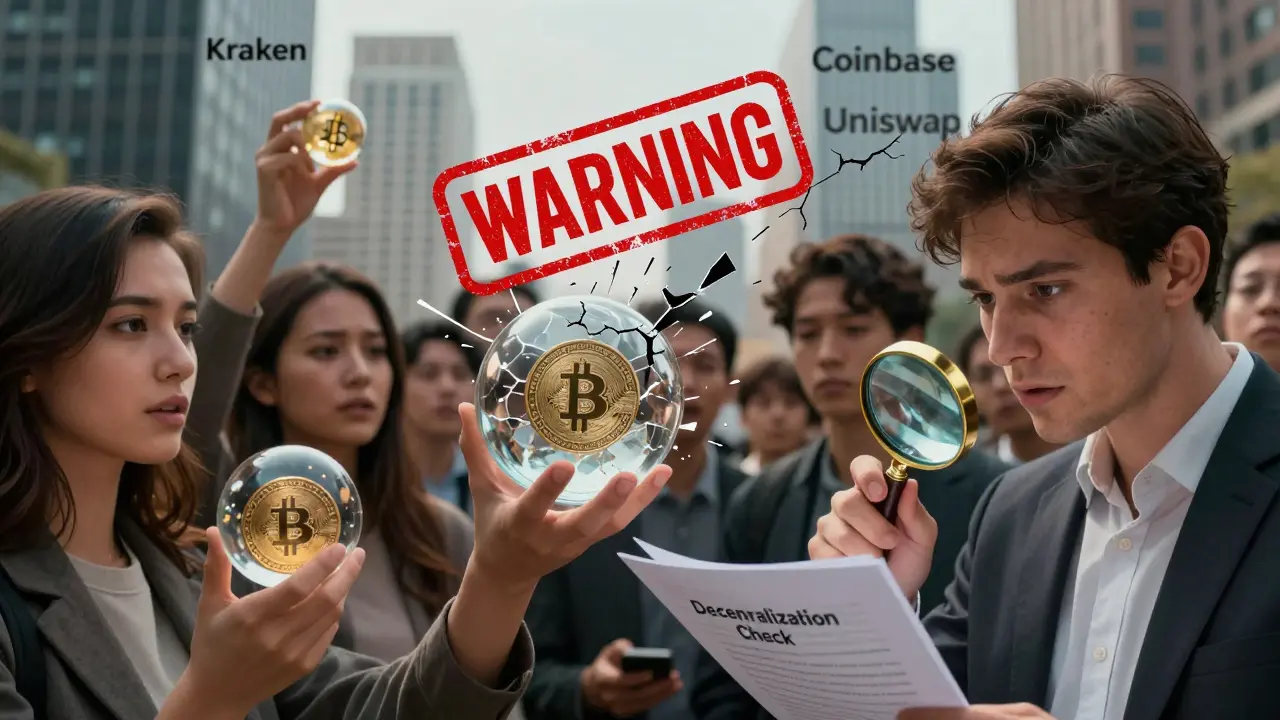 Investors holding crypto tokens as one shatters under SEC warning stamp.