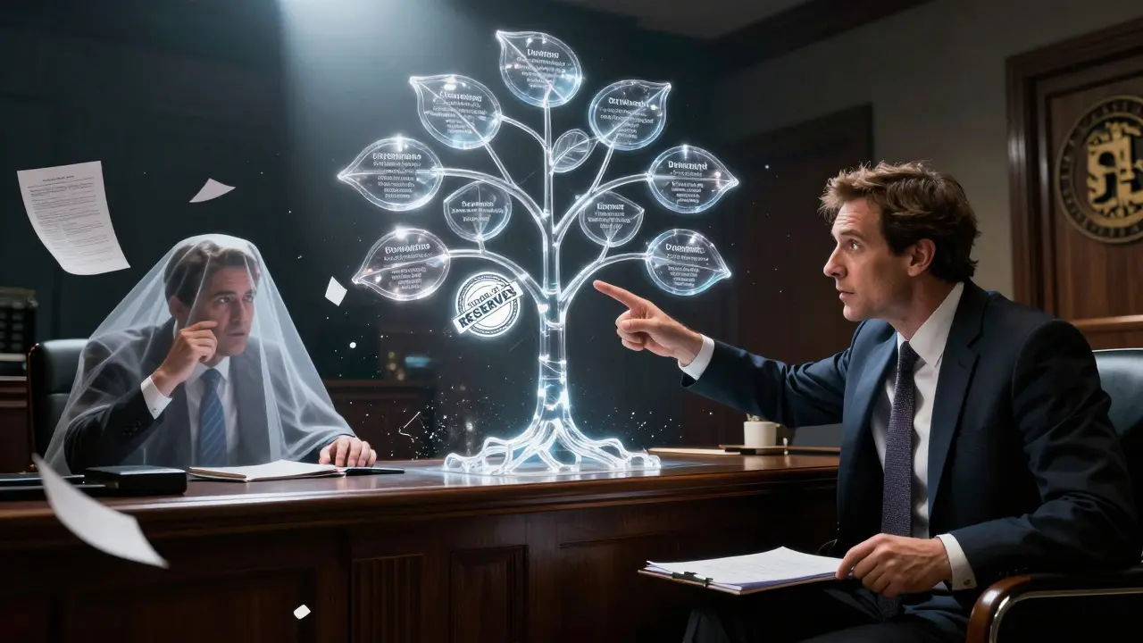 An SEC commissioner reveals a transparent Merkle Tree proving reserves, while a deceitful exchange CEO's fake audit crumbles.