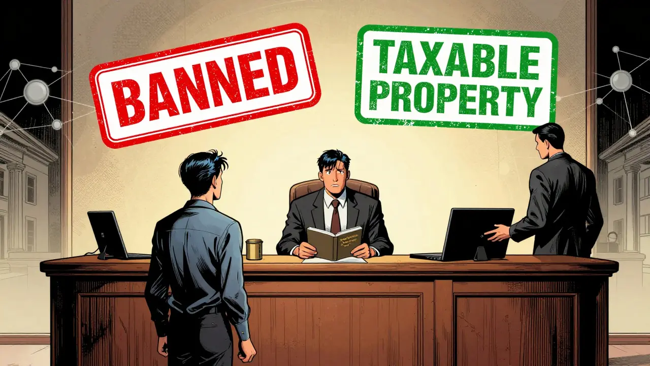 Citizen facing conflicting ban and tax rules for cryptocurrency profits