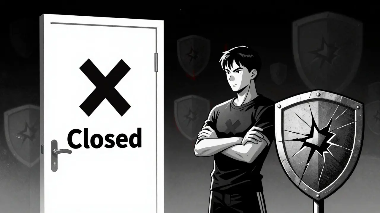 Comic art showing a closed portal and warning signs about expired airdrops