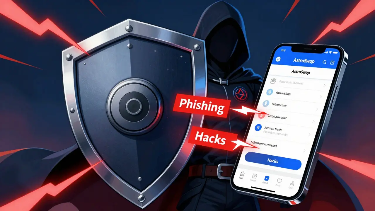 Anonymous hero protecting hardware wallet from phishing attacks