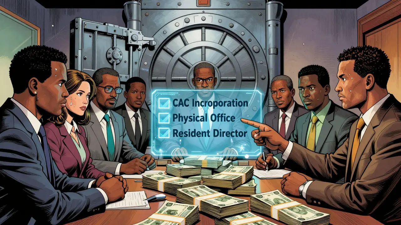 Executives reviewing capital requirements for crypto license