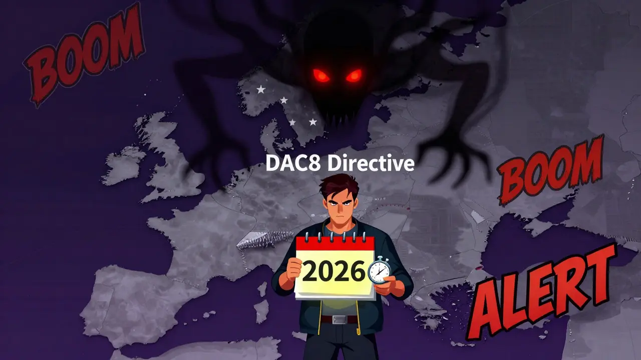 Ominous shadow of DAC8 directive looming over Europe as investor checks 2026 deadline