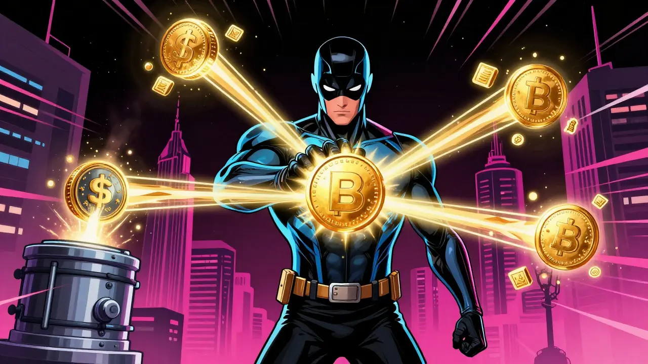 Superhero using liquid staking token for multiple yields