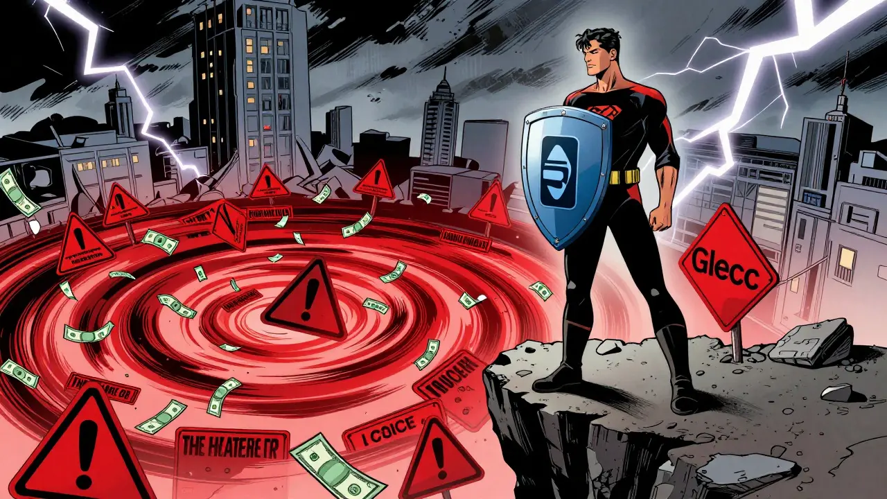 Hero protecting assets with hardware wallet shield