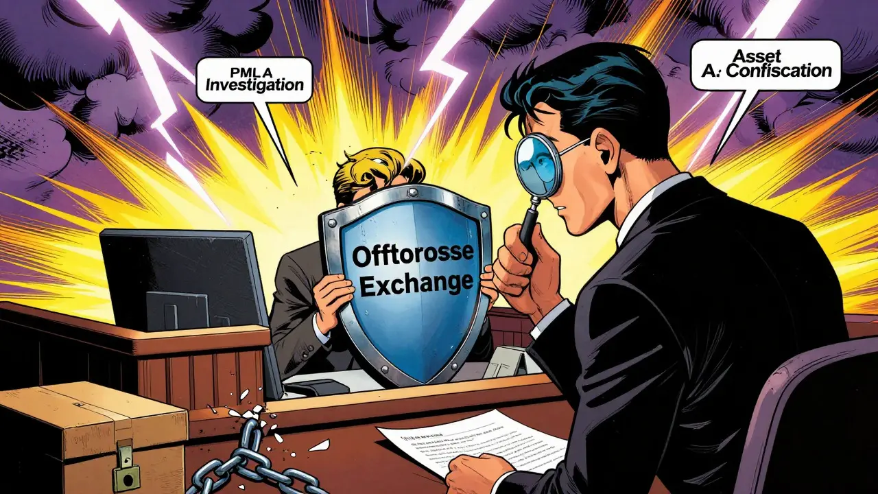 Superhero comic illustrating audit risks and penalties for offshore crypto trading