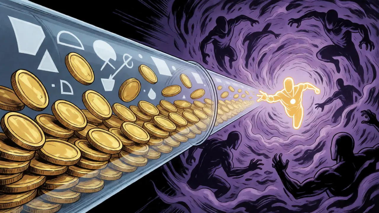 Heroic AI figure unraveling complex crypto mixing services